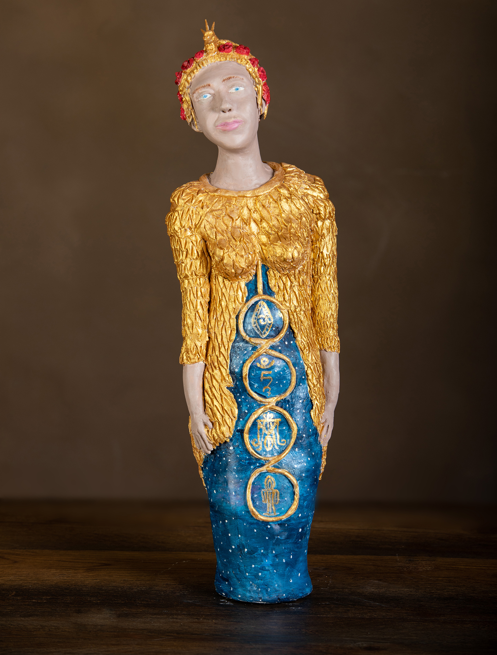 Goddess art, clay sculpture, Divine Feminine