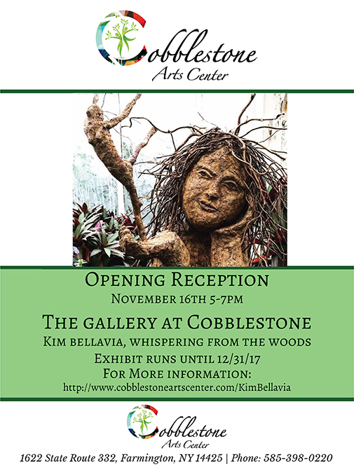Whispering from the Woods Exhibit at the Cobblestone Arts Center